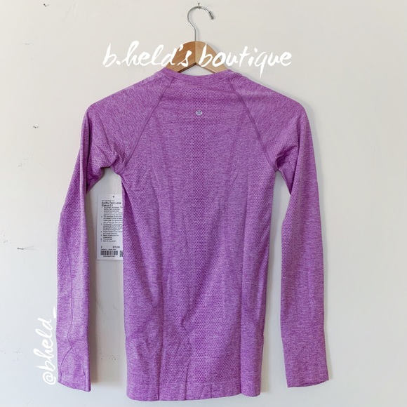 lululemon Swiftly Tech Long Sleeve Shirt 2.0 Moonlit Magenta/White Sz 2 New NWT - Picture 9 of 12